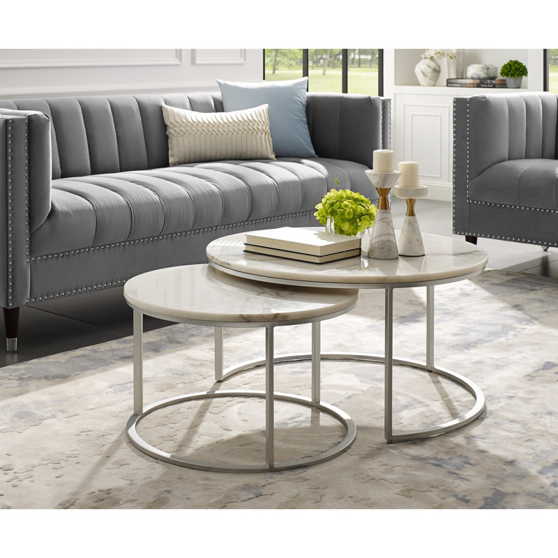 Everly Quinn Kayson Round 2 Piece Coffee Table Set & Reviews Wayfair